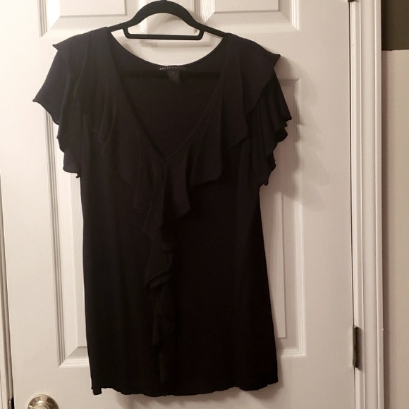Grace Dane LewisBlack Blouse V-neck line size 2X - Picture 2 of 5